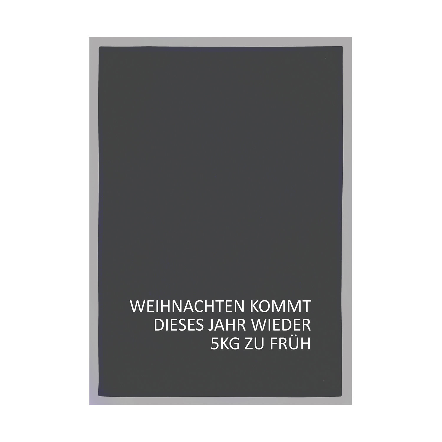 1730 Geschirrtuch schwarz 50x70cm - Motiv: Weihnachten kommt dieses Jahr