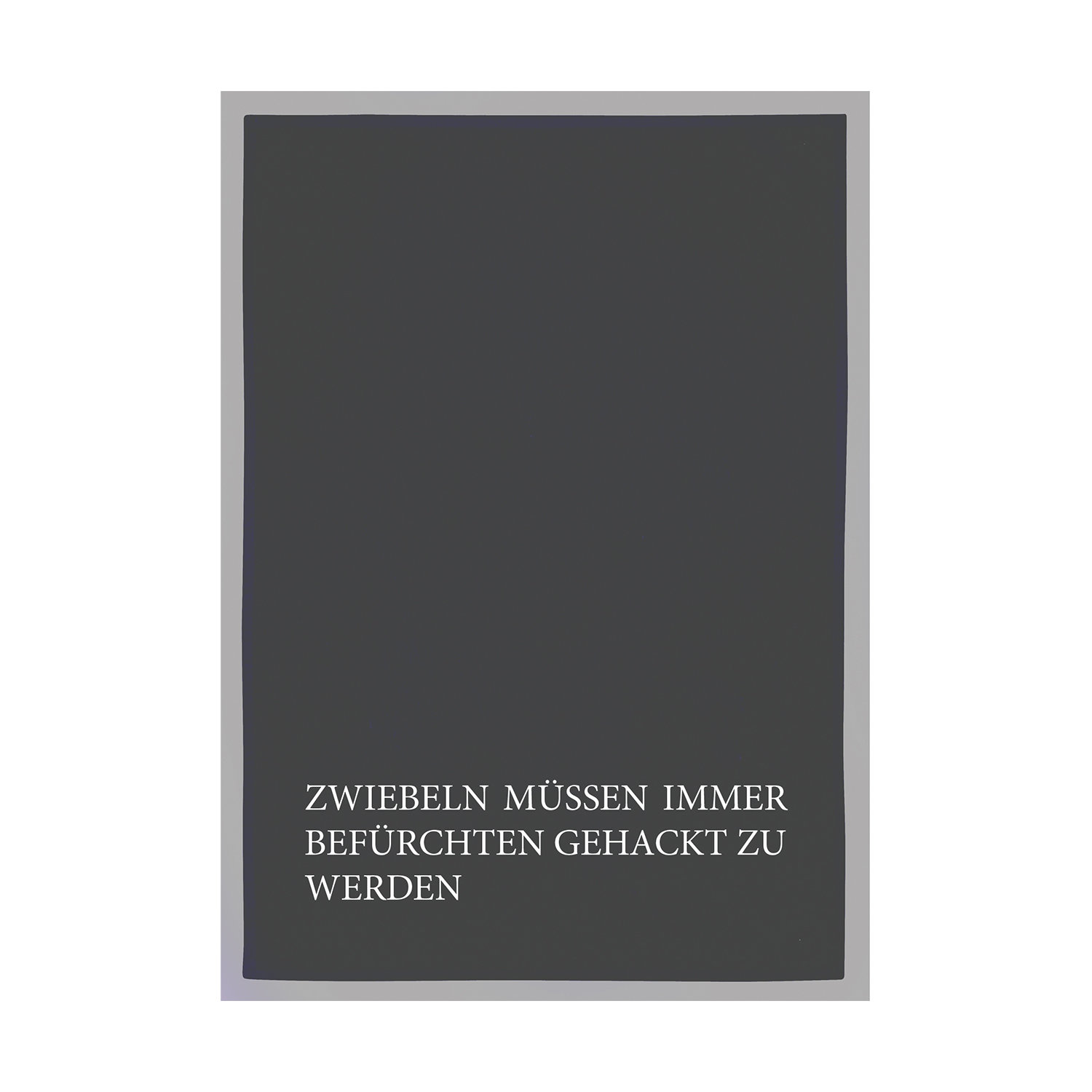 1730 Geschirrtuch grau 50x70cm - Motiv: Zwiebeln müssen immer ...