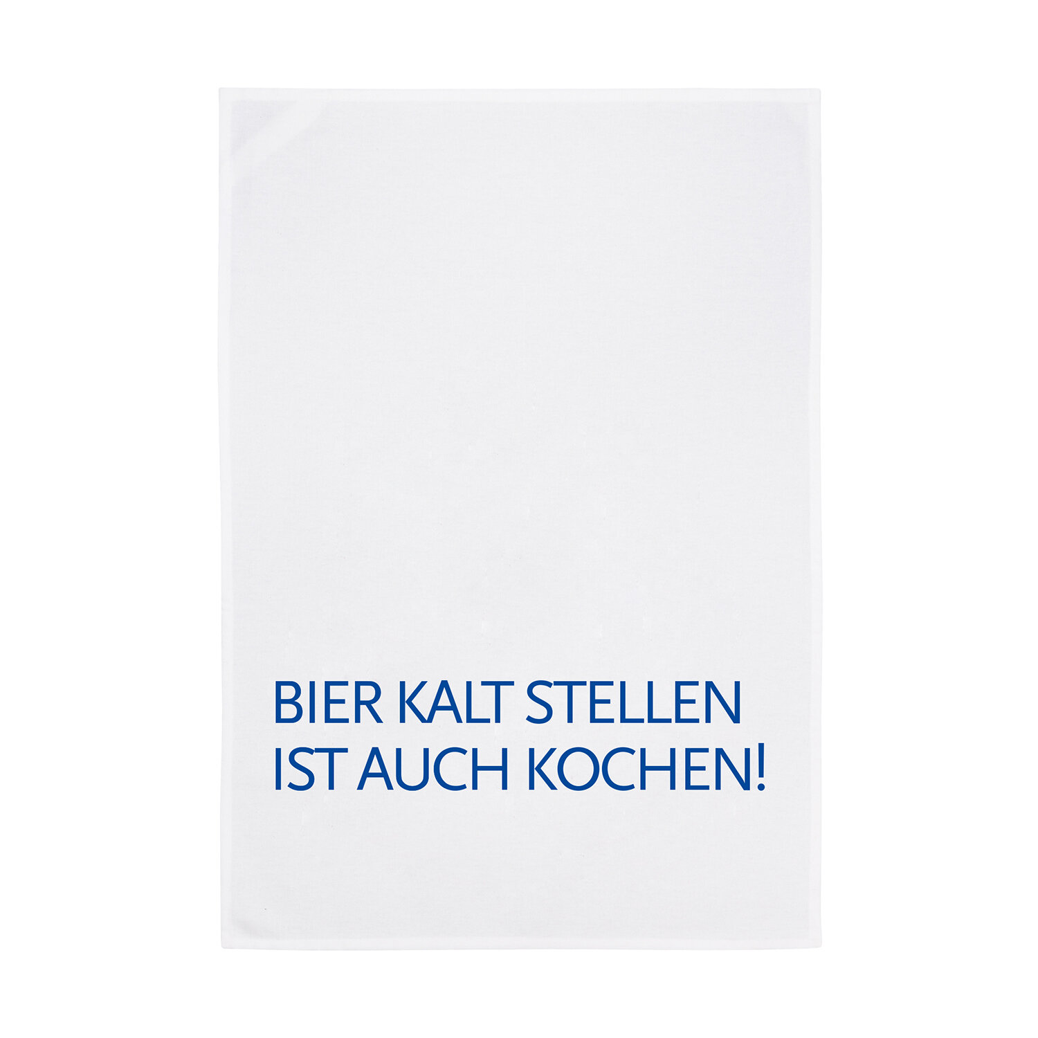 Geschirrtuch weiß - Bier Kalt stellen
