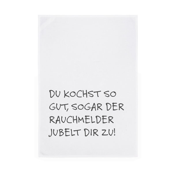 1730 Geschirrtuch weiss 50x70cm - Motiv: Du kochst so gut...
