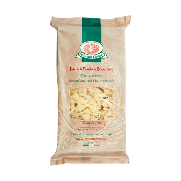 FarfalloniSchmetterlingeRustichella, Abruzzen500 g - Hartweizengrießnudeln