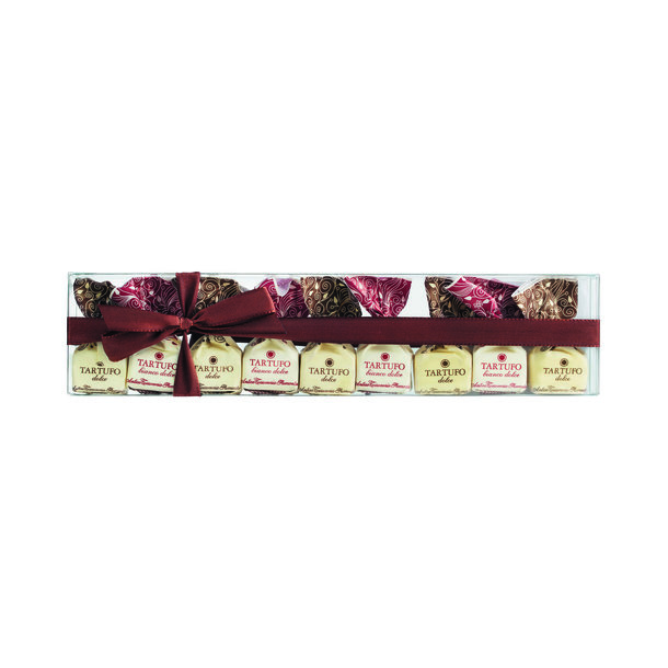 Tartufi Dolci Bianchi E Neri, Astuccio - Schokoladentrüffel Weiß+Schwarz, 9er-Geschenkpackung