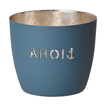 Madras, Windlicht, M, Motiv: Ahoi, windsor/gold - WINDLICHT