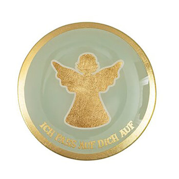 Love Plates, Glasteller M, Engel, rund, weiß - Glasteller
