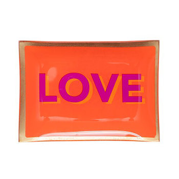 Love Plates, Glasteller M, Love, orange - Glasteller