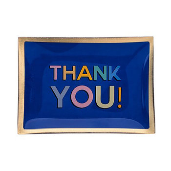 Love Plates, Glasteller M, Motiv: Thank you, blau - Glasteller