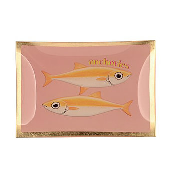 Love Plates, Glasteller M, Anchovies, rosa - Glasteller
