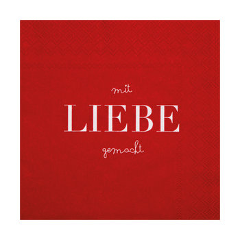 PET Serviette 33x33cm, mit Liebe gemacht