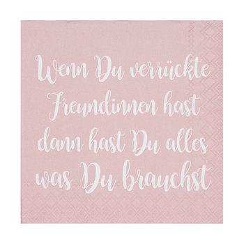 Cocktailserviette 25x25cm, Wenn du verrückte