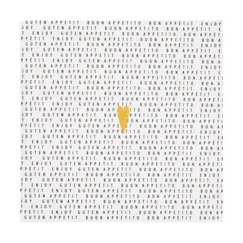 Serviette 33x33cm, Bon Appetit- Herz