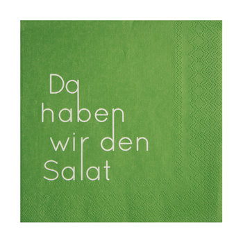 Serviette 33x33cm, Da haben wir den Salat