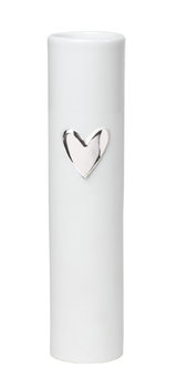 Vase Herz silber D.5,5cm, H.17cm