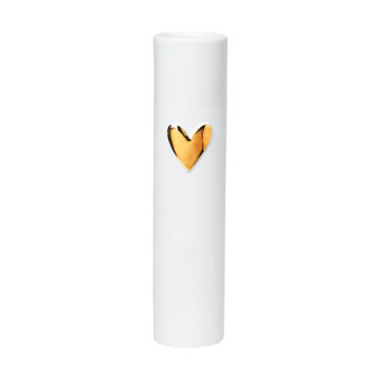 Vase Herz gold D.5,5cm, H.17cm