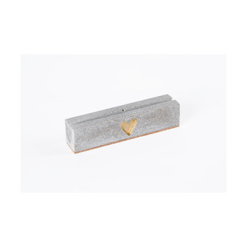 GOF Kartenhalter aus Terrazzo Motiv: Herz - Kartenhalter aus Terrazzo mit Korkboden mit Druck und/ oder