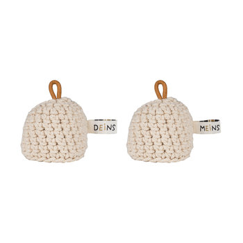 Guten Morgen Eierwärmer 2er Set Meins/Deins D.5cm, H.4,5cm
