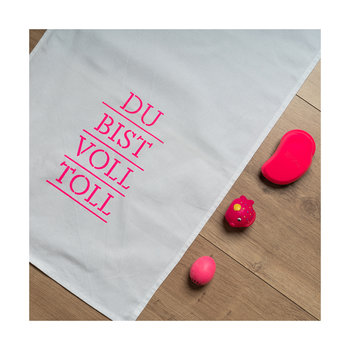 1730 Geschirrtuch weiss 50x70cm - Motiv: Du bist voll toll...