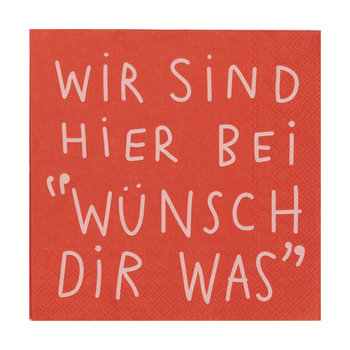 Serviette 33x33cm, Wünsch dir was