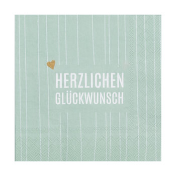 Serviette 33x33cm, Herzlichen Glückwunsch