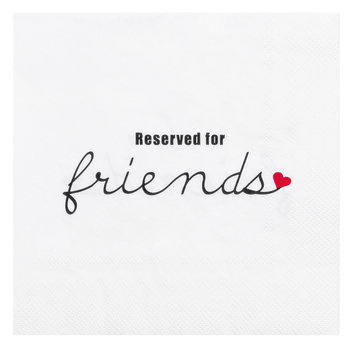 Lunchservietten \'Reserved for friends\'
