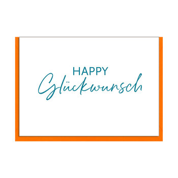 Faltkarte A6 quer - Happy Glückwunsch