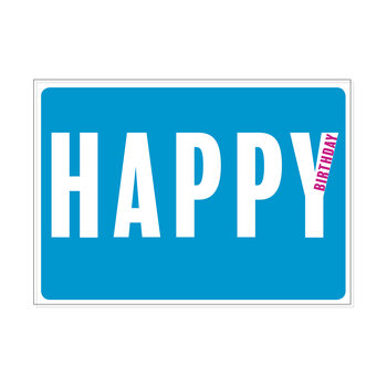 Postkarte quer, HAPPY BIRTHDAY