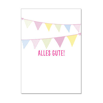 Postkarte hoch, ALLES GUTE