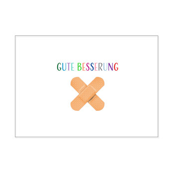 Postkarte quer, GUTE BESSERUNG