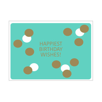 Postkarte quer, HAPPIEST BIRTHDAY WISHES