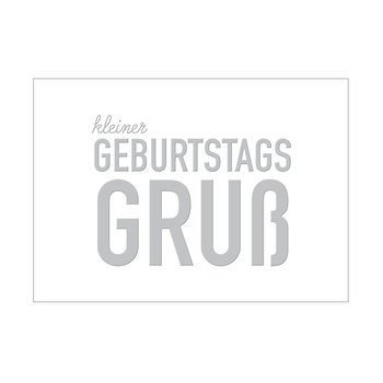 Postkarte quer, kleiner GEBURTSTAGSGRUß