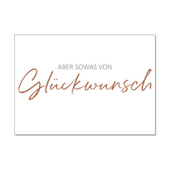 Postkarte quer, ABER SOWAS VON GLÜCKWUNSCH