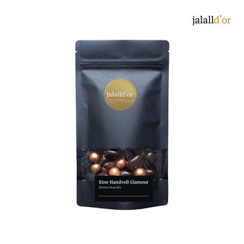 Eine Handvoll Glamour - Schoko-Nuss-Mischung - Schoko- nuss- Mix aus schokolierten cashewkernen, Mandeln un