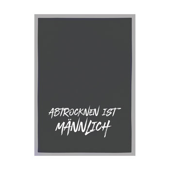 1730 Geschirrtuch schwarz 50x70cm - Motiv: Abrocknen ist männlich