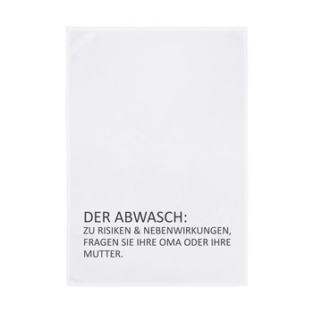 1730 Geschirrtuch weiss 50x70cm - Motiv: Der Abwasch...