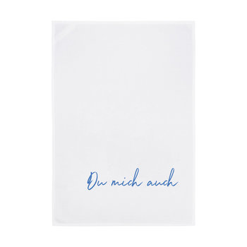 1730 Geschirrtuch weiss 50x70cm - Motiv: Du mich auch...