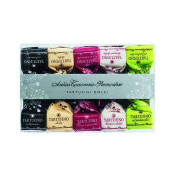 Tartufini dolci misti, astuccio da 10 pezzi - Mini-Schokoladentrüffel gemischt, 10er-Etui70 g