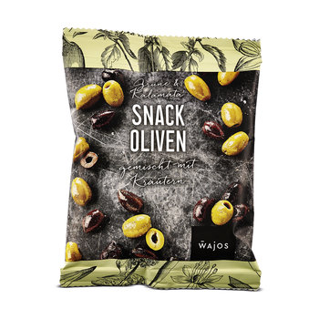 Snack Oliven Kalamata + Grün Gemischt Mit Kräutern